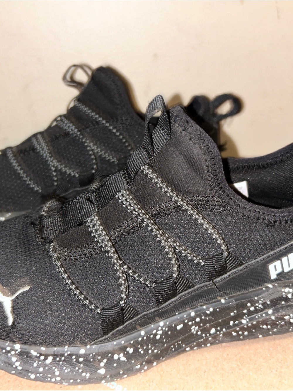 Nike Kids Black Speckled-Trim Slip-On Sneakers